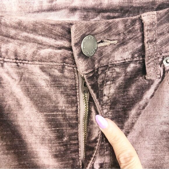 FREE PEOPLE | Velvet Cropped Flare Pants in Taupe Purple Women’s Size 28 (6) - Picture 6 of 12